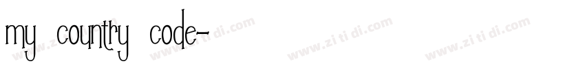 my country code字体转换